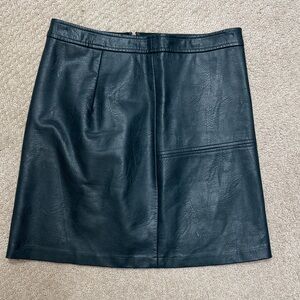 Green Leather Mini Skirt